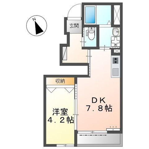 サニープレイス(1DK/1階)の間取り写真