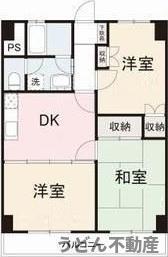 阿部ロイヤルハイツ(3DK/4階)の間取り写真