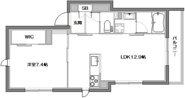 レジェンド(1LDK/2階)の間取り写真