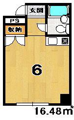 GRANDVALUE西陣(ワンルーム/4階)の間取り写真
