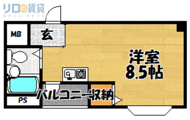 プレアール井高野(ワンルーム/1階)の間取り写真