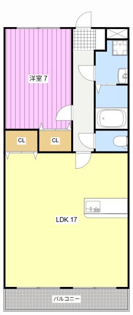 ヴィーブル野口(1LDK/2階)の間取り写真