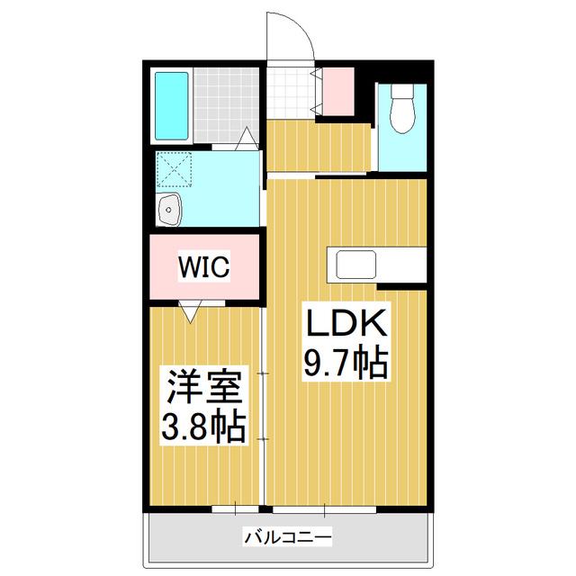 クロシェットF3(1LDK/2階)の間取り写真