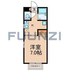 MKハイツ(1K/2階)の間取り写真