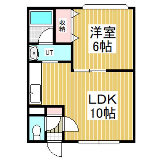 フロリザン(1LDK/1階)の間取り写真