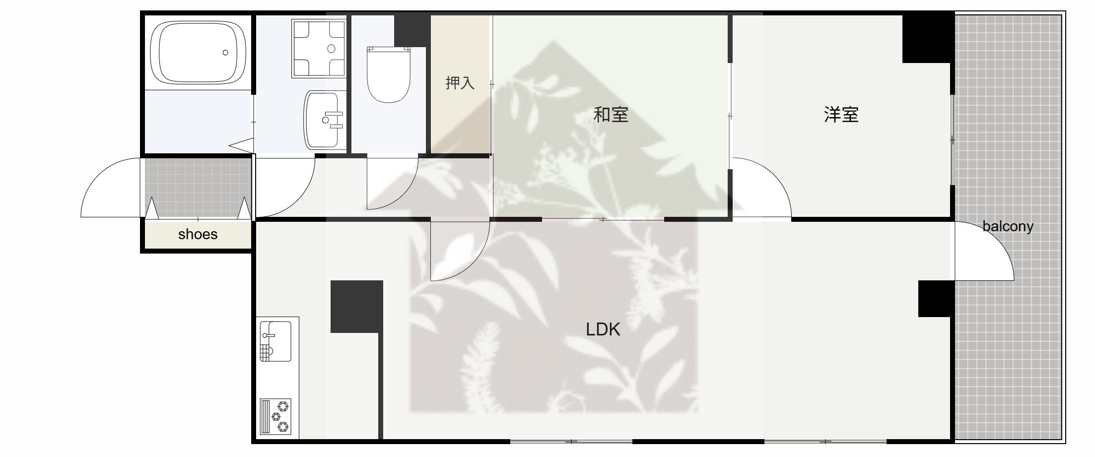 FTメゾン(2LDK/2階)の間取り写真
