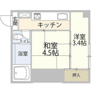 桜台マンション(2K/11階)の間取り写真