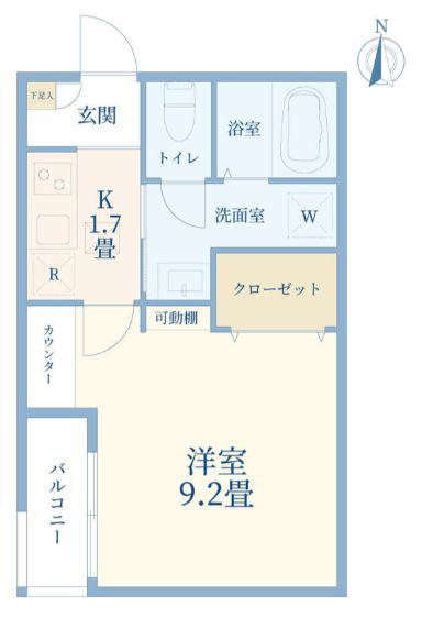 J-MAISON南浦和I(1K/1階)の間取り写真