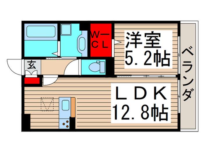 スマイリア西船(1LDK/1階)の間取り写真