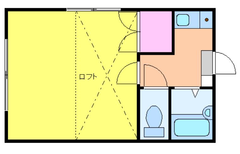 プリマヴェーラ北浜町(1K/1階)の間取り写真