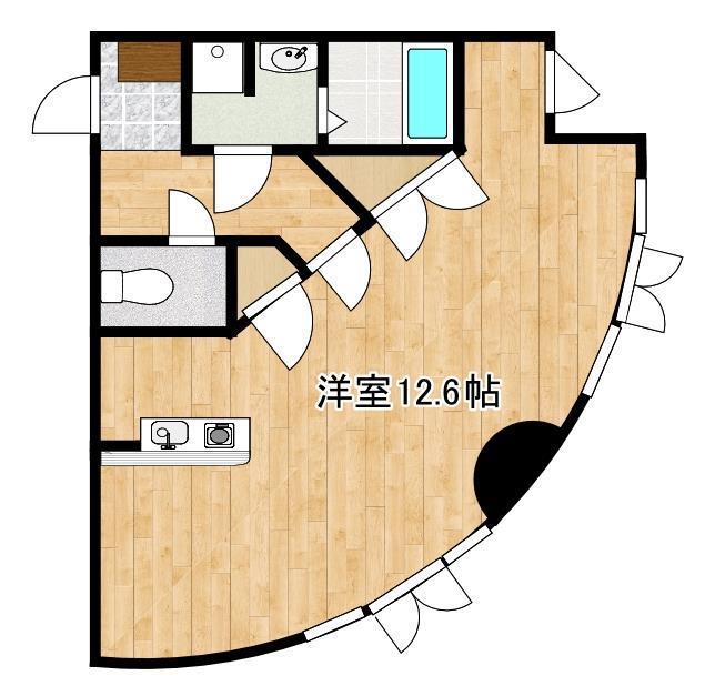 クロノス18三軒町(ワンルーム/3階)の間取り写真