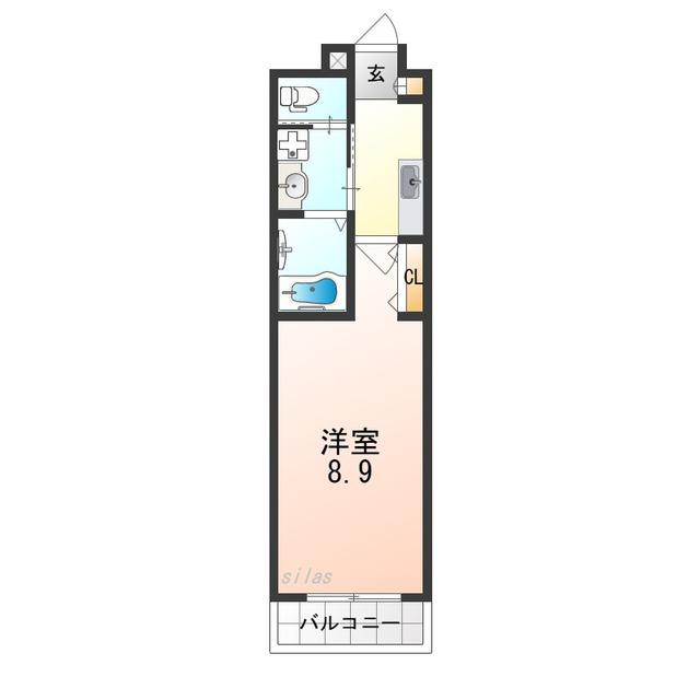 フォレストインサイドV(1K/3階)の間取り写真