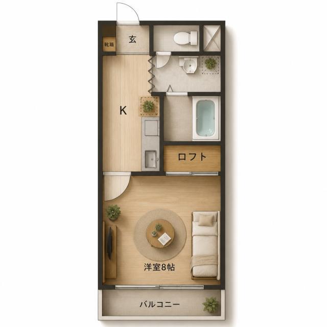 ルネッサマツモト(1K/3階)の間取り写真