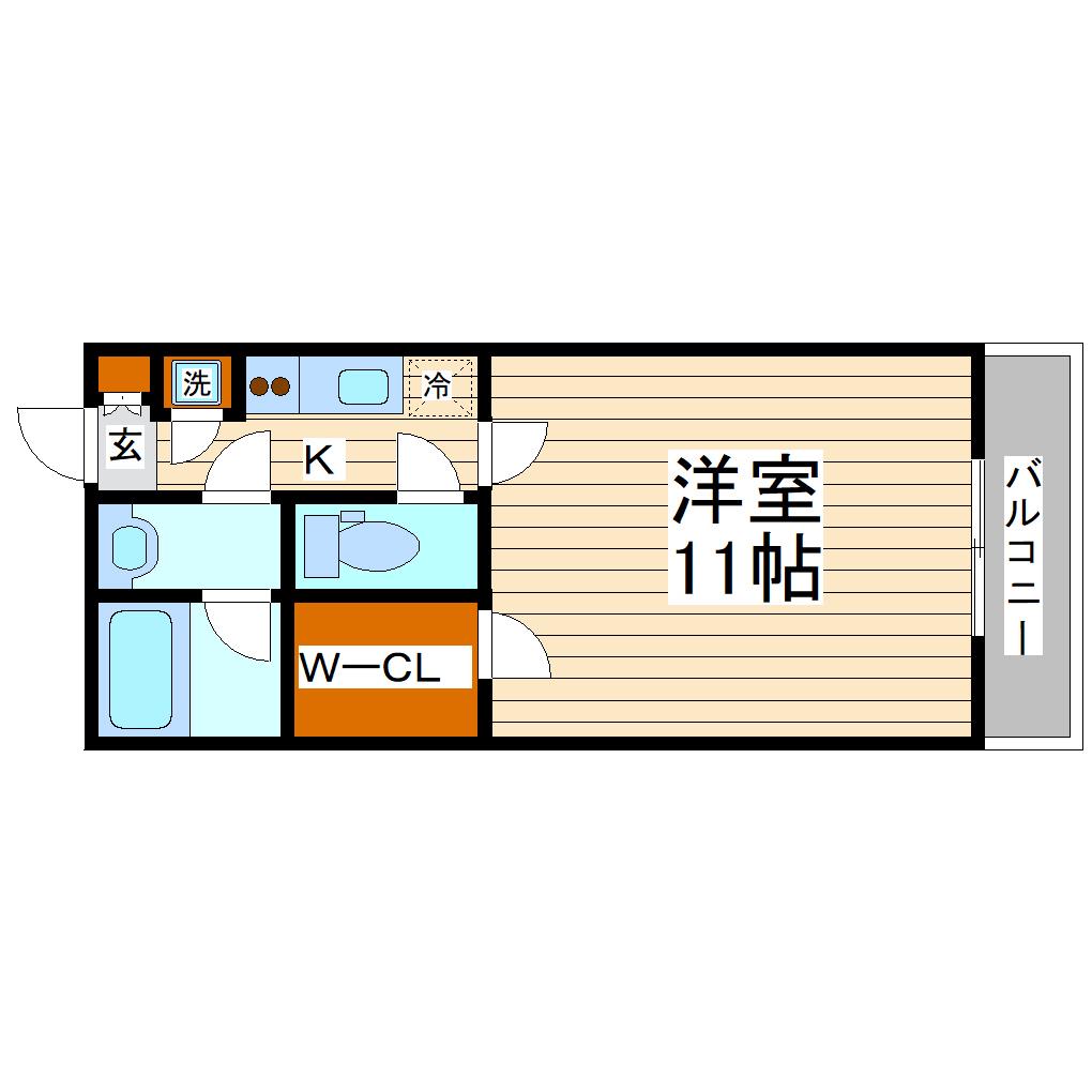 コンフォートEXE新田ステーション(1K/3階)の間取り写真