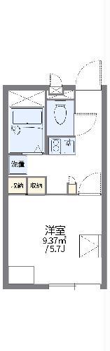 レオパレス沖ノ庭(1K/1階)の間取り写真