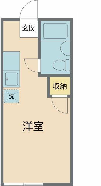 ポルシェ成増(ワンルーム/2階)の間取り写真