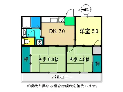 シンプルハウス(3DK/3階)の間取り写真