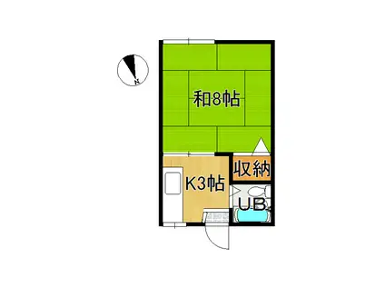 石川ハイツ(1K/2階)の間取り写真