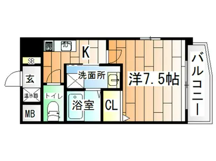 メインステージ須磨(1K/7階)の間取り写真
