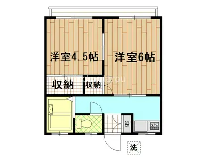 コーポ高橋(2K/2階)の間取り写真