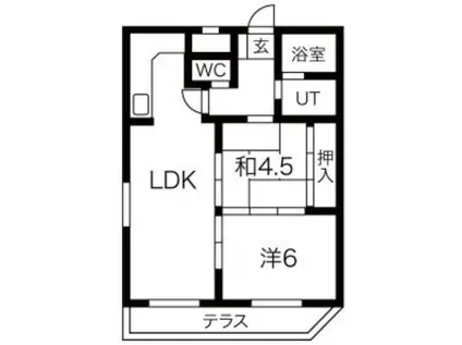 プレアール南亀井II(2LDK/3階)の間取り写真
