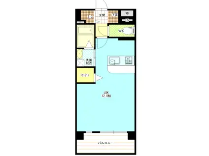 アクシスイズミ24(1K/5階)の間取り写真