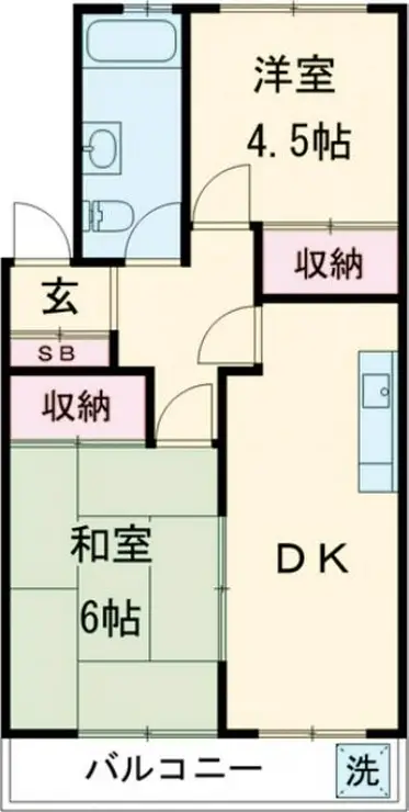 一杉マンション 3階階 間取り