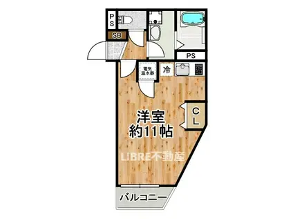 EIJU NISHIKUJO(ワンルーム/2階)の間取り写真