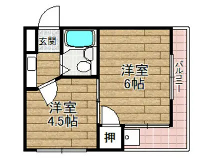 春日アバンティ(2K/3階)の間取り写真