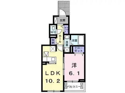 キングダムII(1LDK/1階)の間取り写真