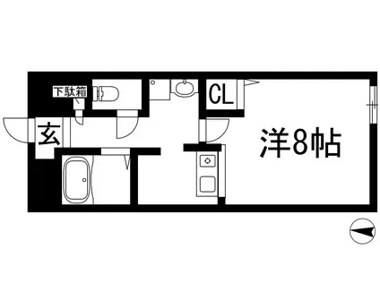 ドーマ・ナカムラ(1K/3階)の間取り写真