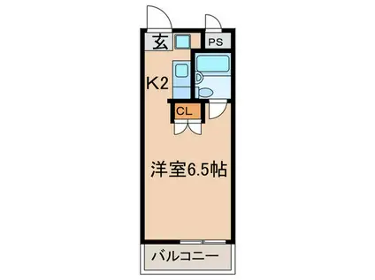 寺田ガーデンハイツ2番館(1K/3階)の間取り写真