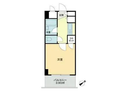 プレール西新宿(ワンルーム/4階)の間取り写真