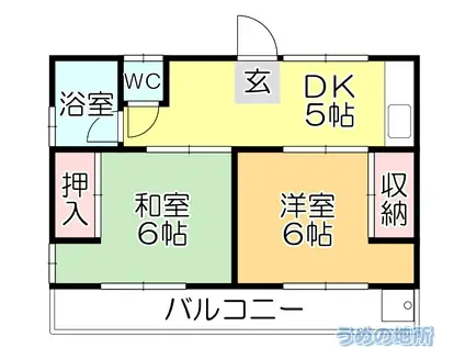 第2吉田コーポ(2K/1階)の間取り写真