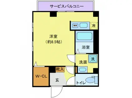 レピュア大島レジデンス(ワンルーム/4階)の間取り写真