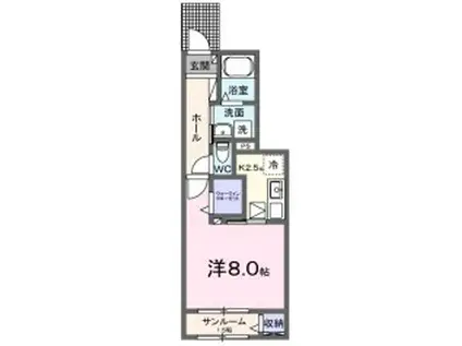 コンフォート神田 B(1K/1階)の間取り写真