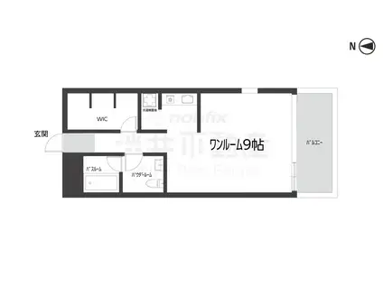 ＪＲ関西本線 ＪＲ難波駅 徒歩9分 7階建 築25年(ワンルーム/4階)の間取り写真