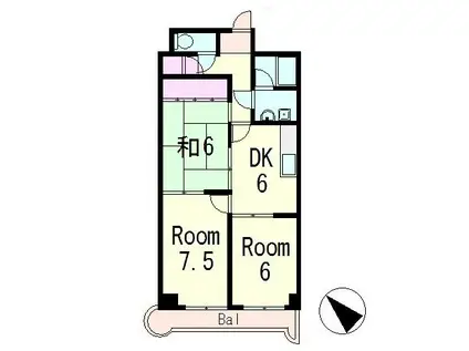 ヴィラ51(3DK/3階)の間取り写真