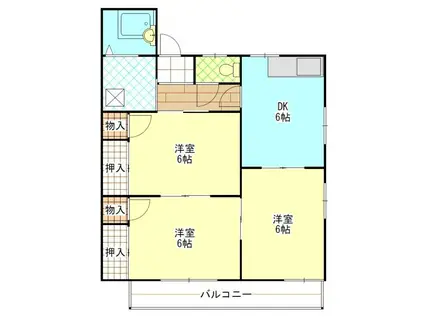 エクセル松崎(3DK/2階)の間取り写真