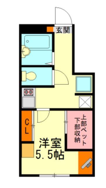 レオパレスハッピネス(1K/2階)の間取り写真