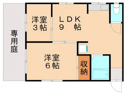 ＪＲ筑豊本線 本城駅 徒歩19分 2階建 築50年(1SLDK/1階)の間取り写真