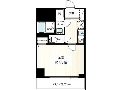 HYS STAGE BRILLANT(1K/3階)の間取り写真