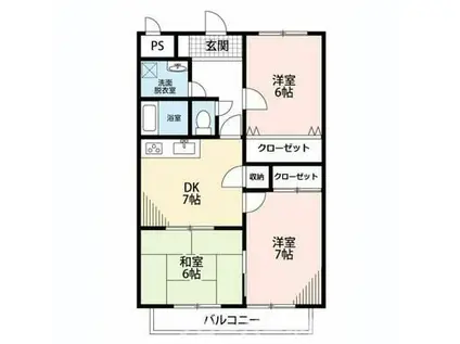 サンセール垂水(3DK/3階)の間取り写真