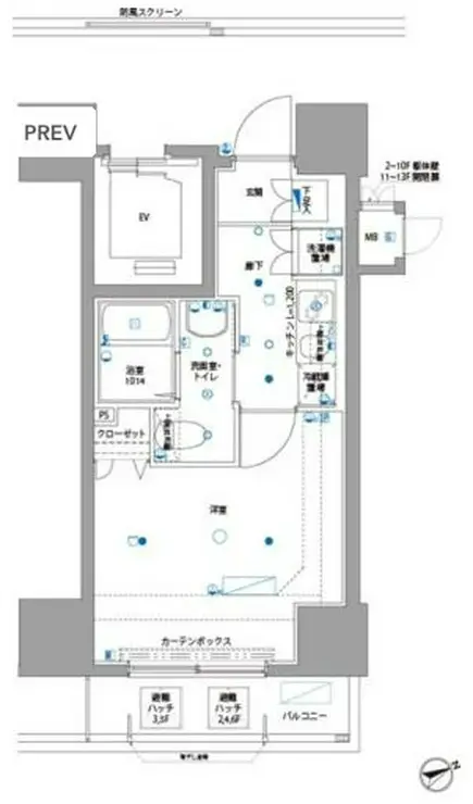 パティーナ新板橋 9階階 間取り
