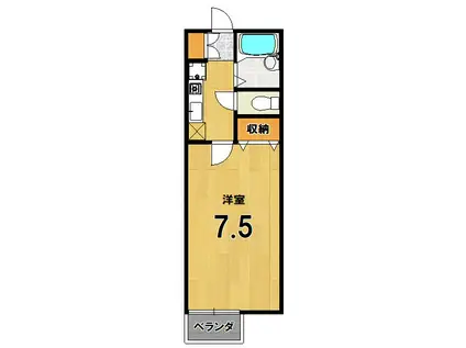 アプト・ブリーズ(1K/1階)の間取り写真