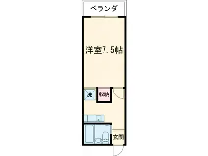 ライフステージ広瀬安岡II(1K/1階)の間取り写真