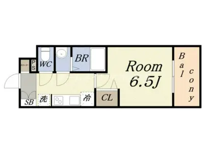 プレサンス朝潮橋ベイ・ブリーズ(1K/10階)の間取り写真