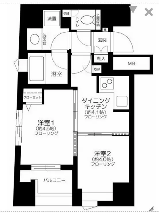 レックス赤坂レジデンス 3階階 間取り