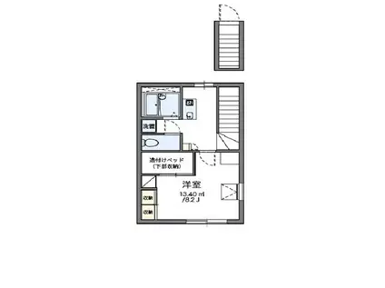 レオパレスシャルム(1K/2階)の間取り写真