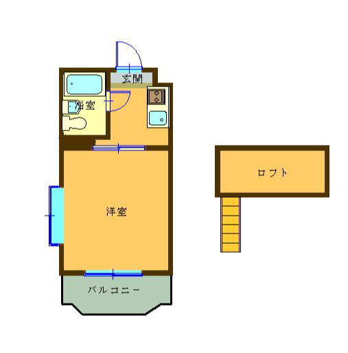 コナビック西塚II(1K/3階)の間取り写真